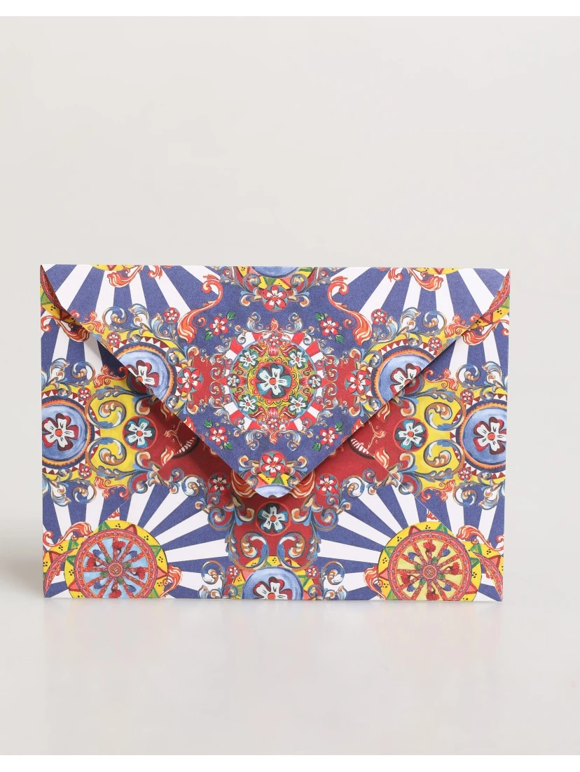 Multicolor Carretto Siciliano Envelope Post Card Holder