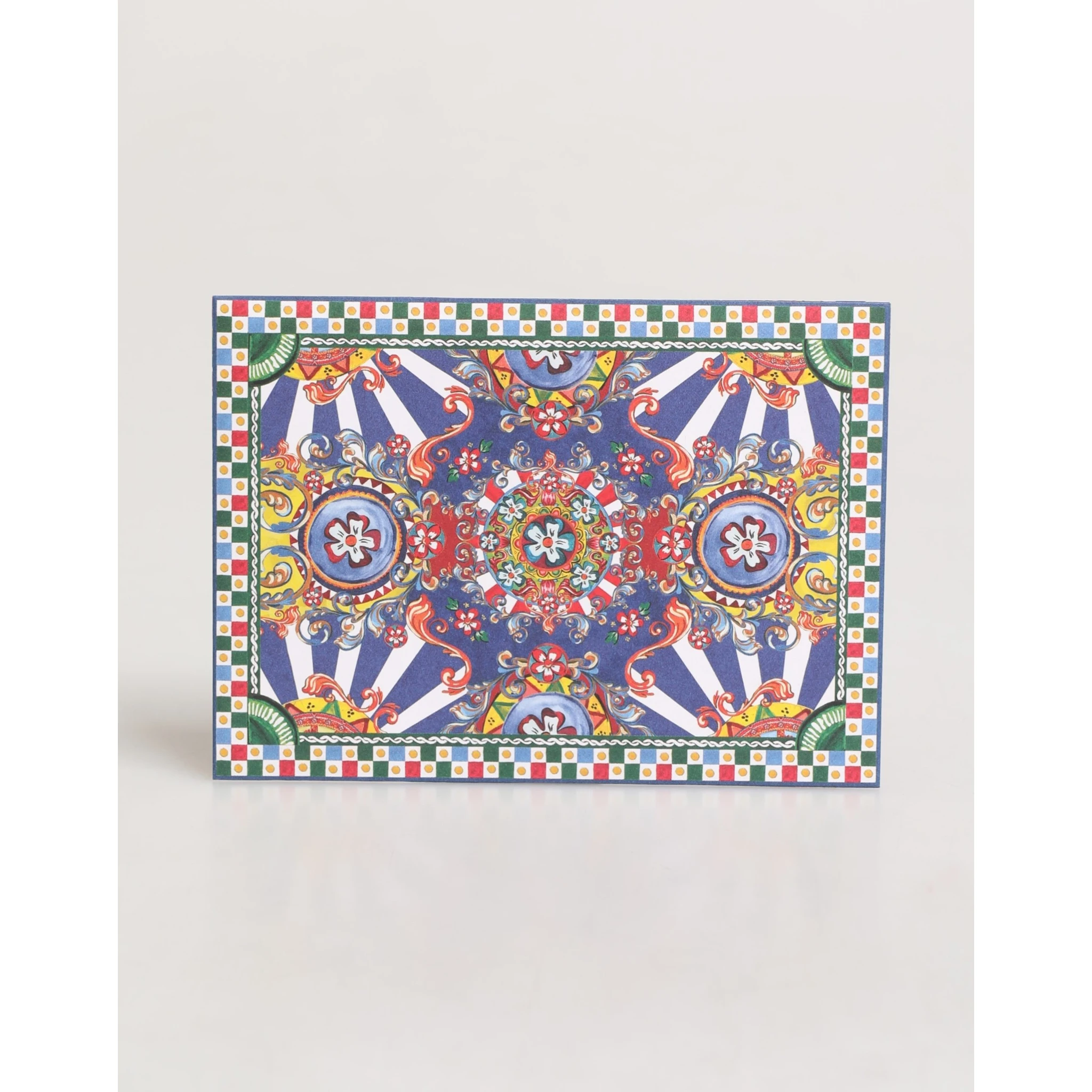 Multicolor Carretto Siciliano Envelope Post Card Holder