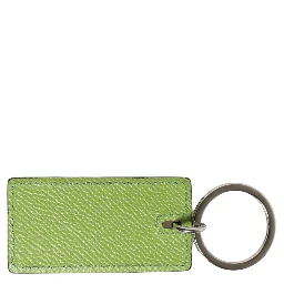 Green Calf Leather DG Logo Metal Ring Keyring Keychain