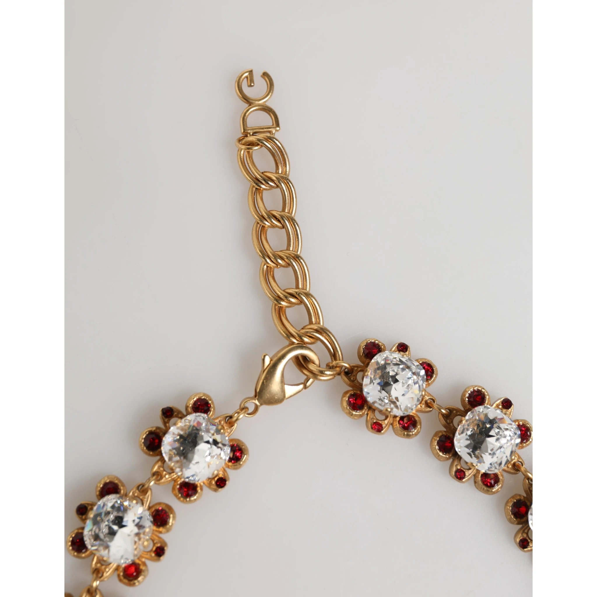 Gold Brass FRUIT Pendants Flowers Crystal Logo Necklace