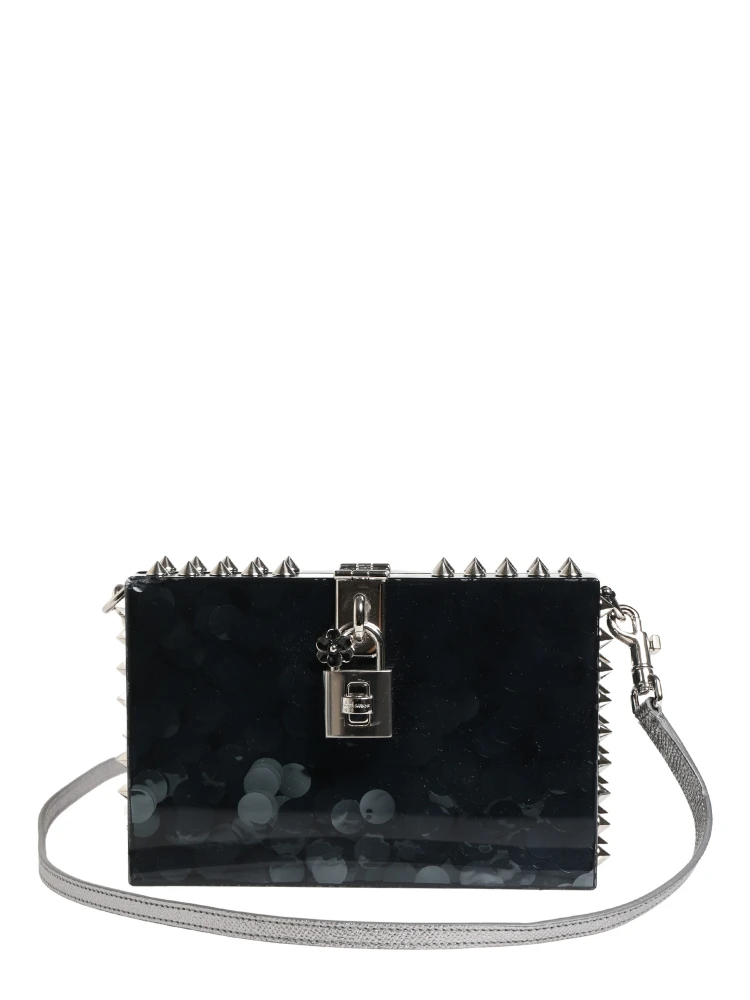 Black Acrylic Plexiglass Studded DOLCE BOX Clutch Bag alternative