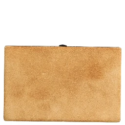 Beige Velvet Calf Leather Clutch Evening Women Purse Bag