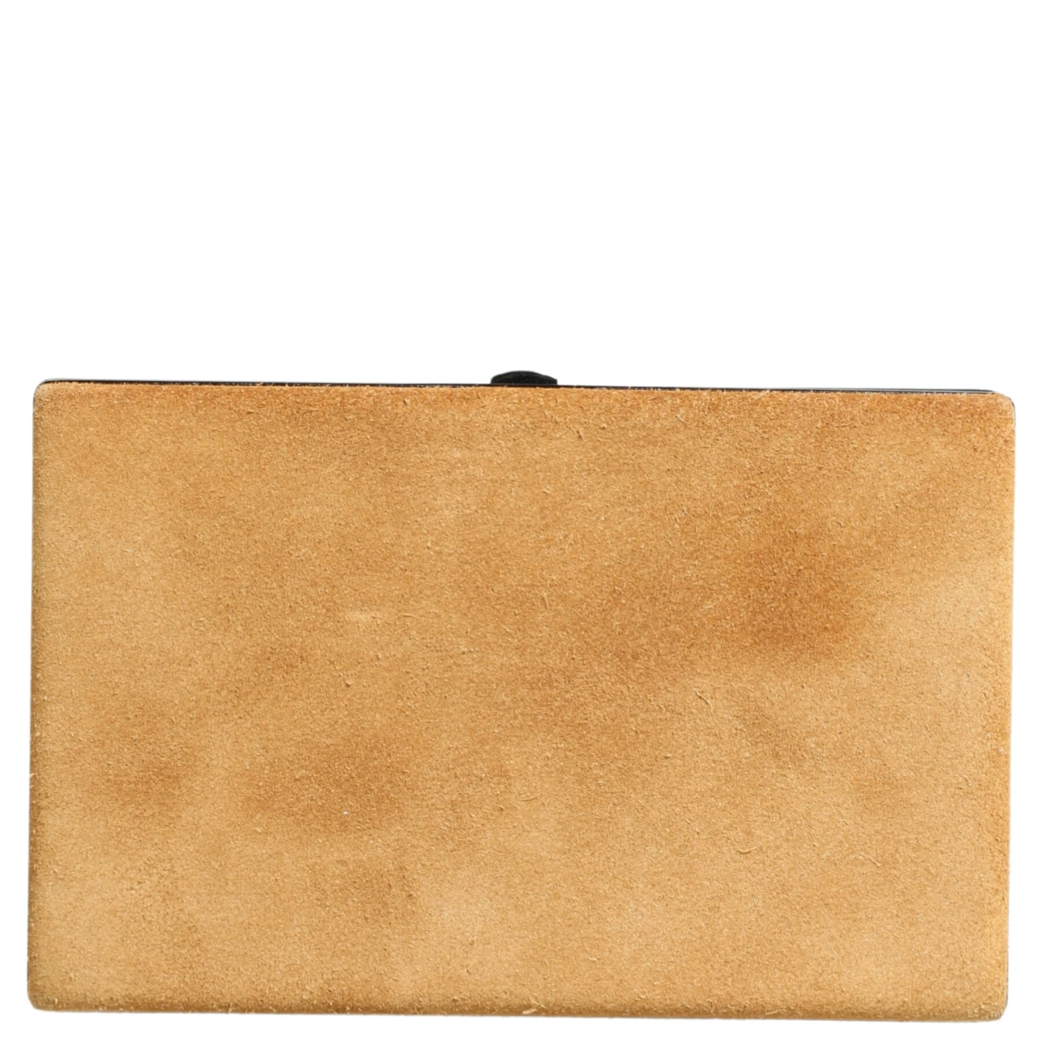 Beige Velvet Calf Leather Clutch Evening Women Purse Bag