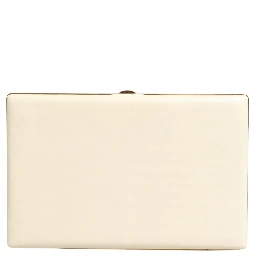 White Lambskin Leather Clutch Evening Women Purse Bag