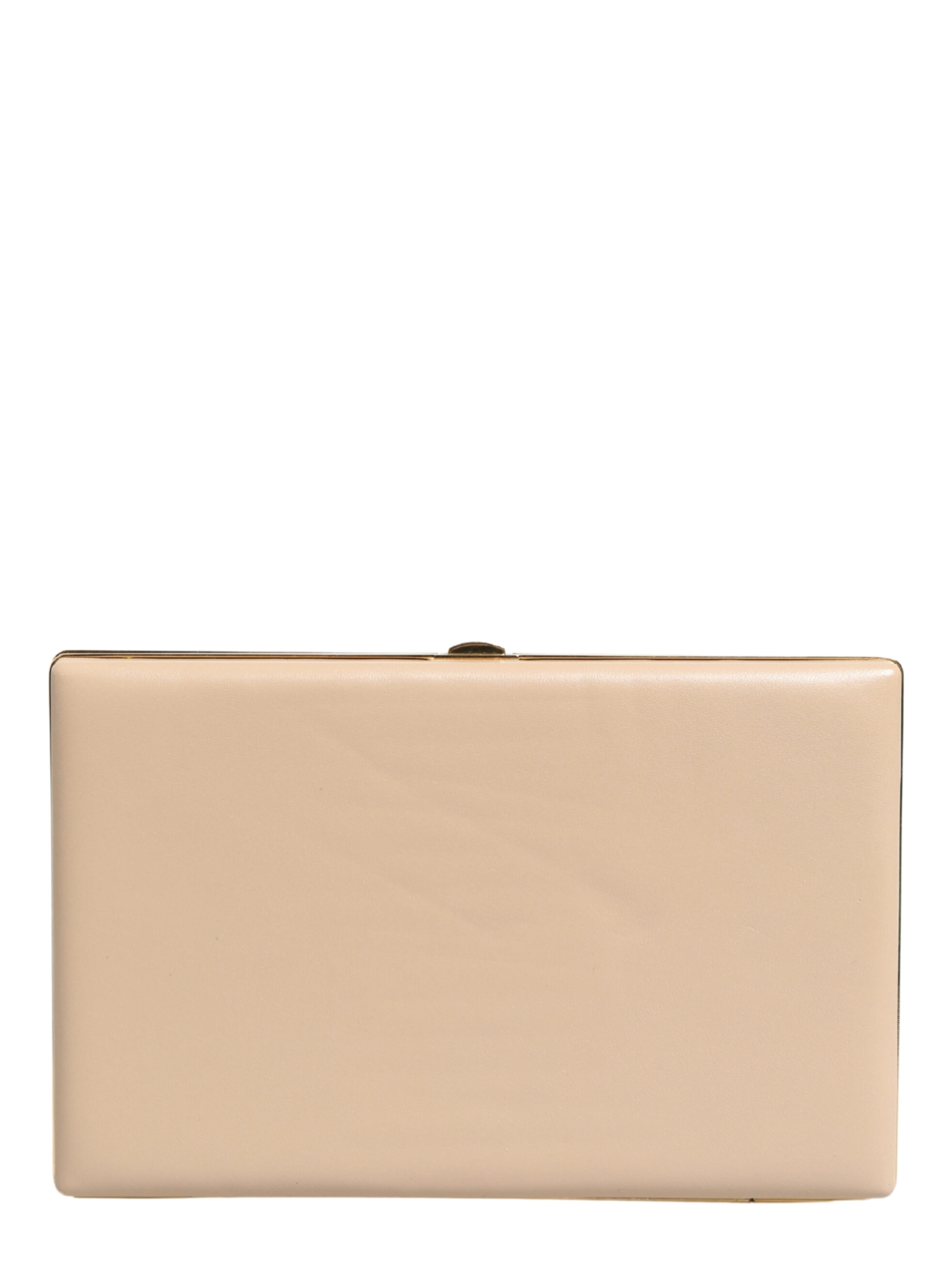Beige Lambskin Leather Clutch Evening Women Purse Bag