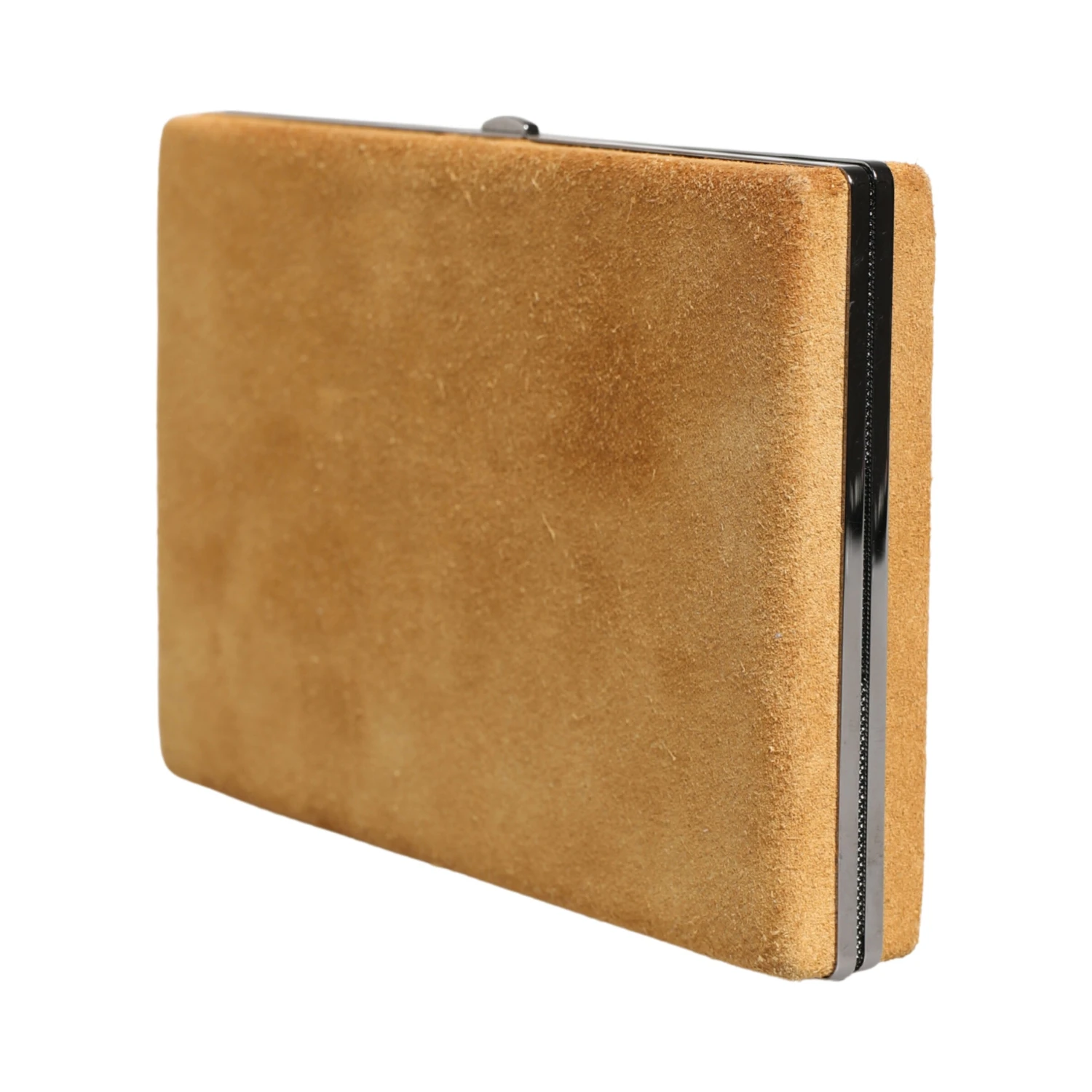 Beige Velvet Calf Leather Clutch Evening Women Purse Bag