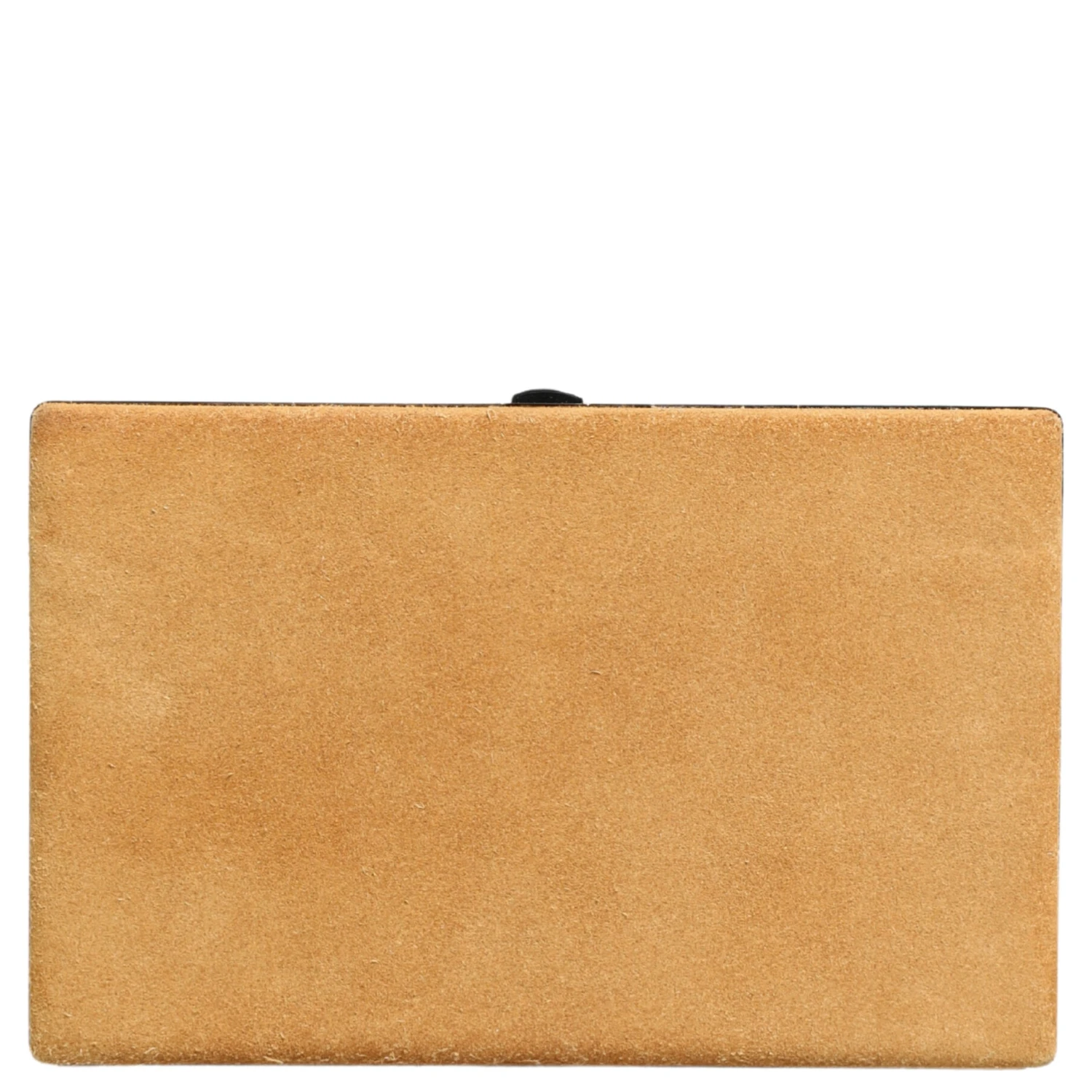 Beige Velvet Calf Leather Clutch Evening Women Purse Bag