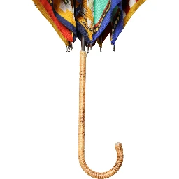 Multicolor Carretto Siciliano Print Collapsible Umbrella