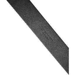 Black Calf Leather Silver Metal Buckle Belt