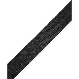 Black Logo Monogram Silver Metal Buckle Belt