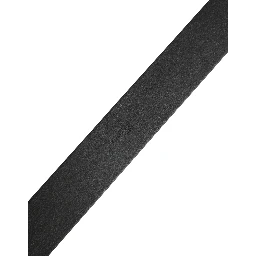 Black Calf Leather Silver Metal Buckle Belt