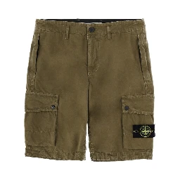 CARGO SHORTS WITH LOGO PATCH