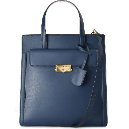 Blue Leather Handbag