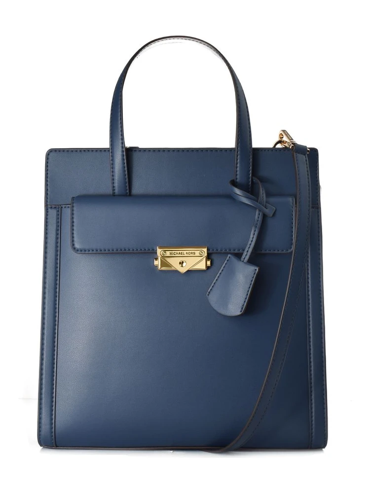 Blue Leather Handbag