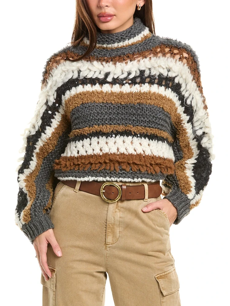 Bicolor Cashmere Sweater