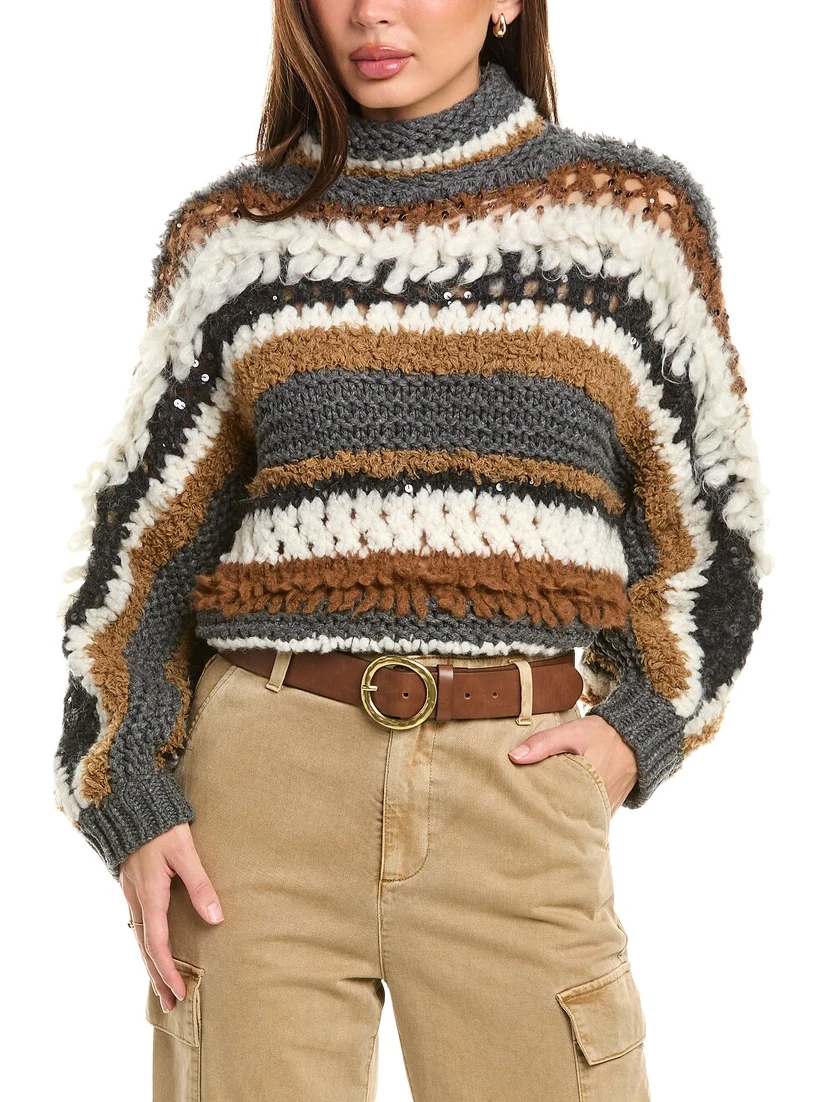 Bicolor Cashmere Sweater