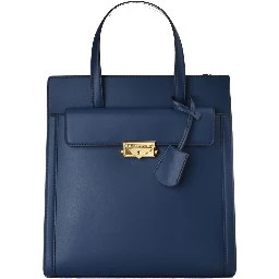 Blue Leather Handbag