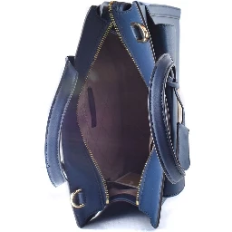 Blue Leather Handbag