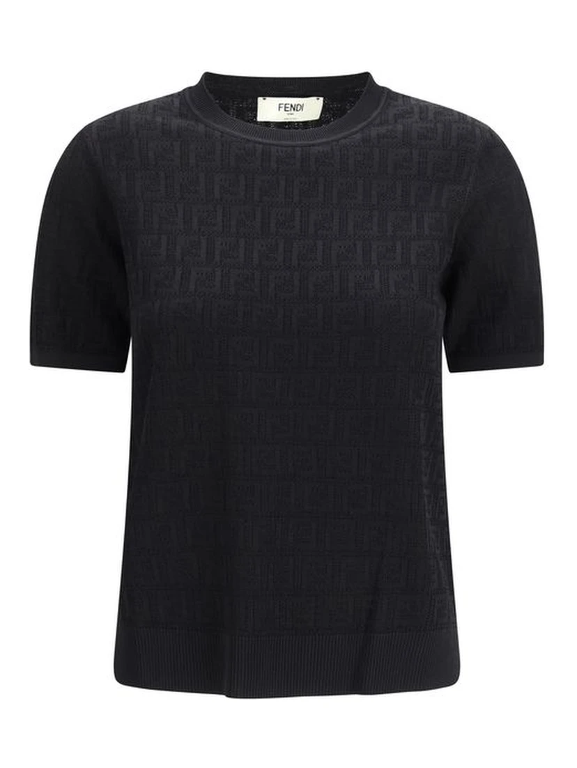 Black Viscose T-Shirt