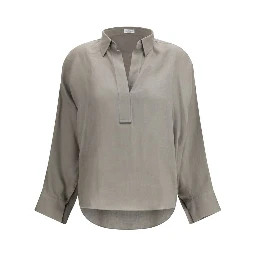 Bicolor Linen Blouse