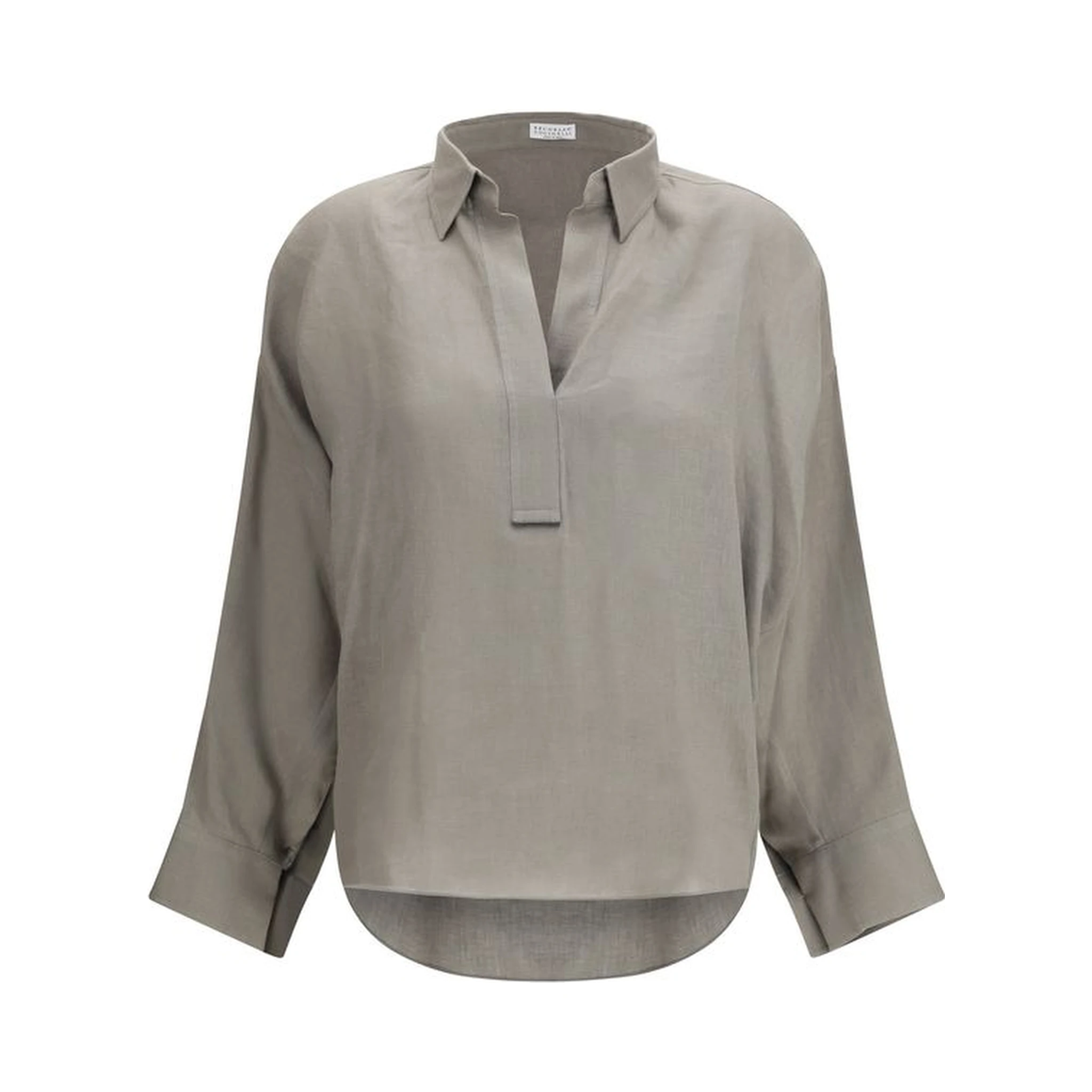 Bicolor Linen Blouse
