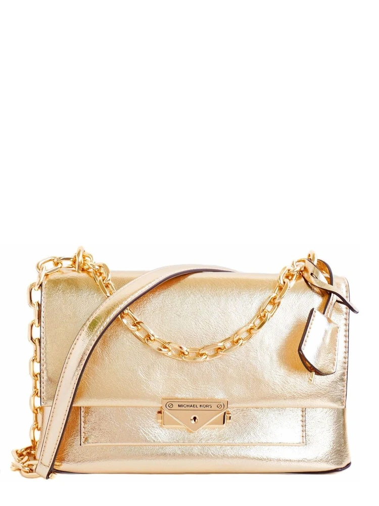 Gold Leather Shoulder Bag