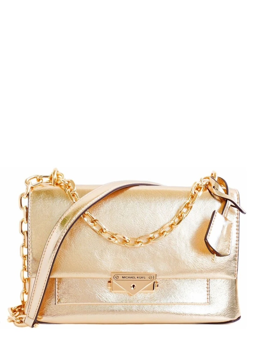 Gold Leather Shoulder Bag