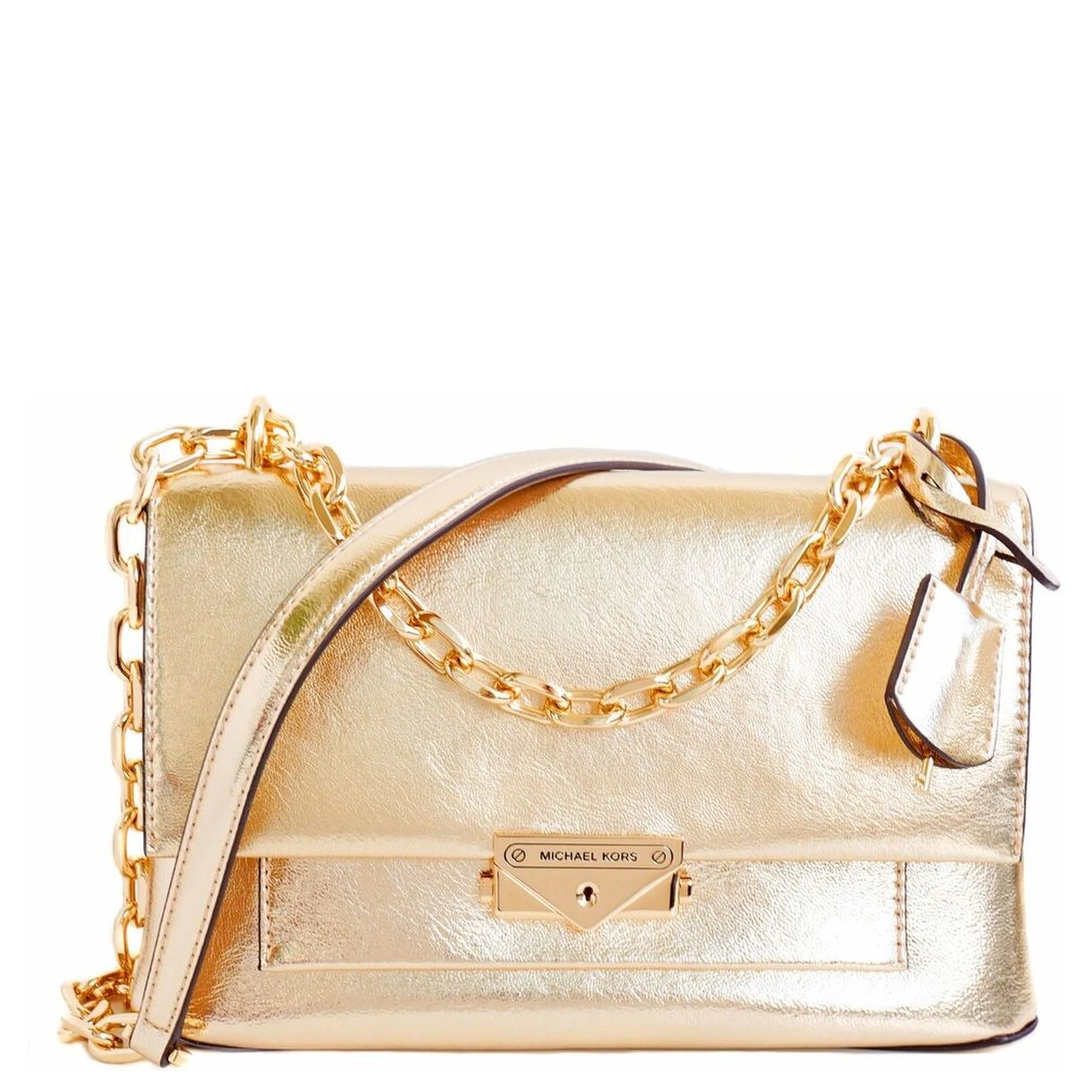 Gold Leather Shoulder Bag