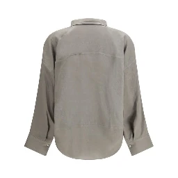 Bicolor Linen Blouse