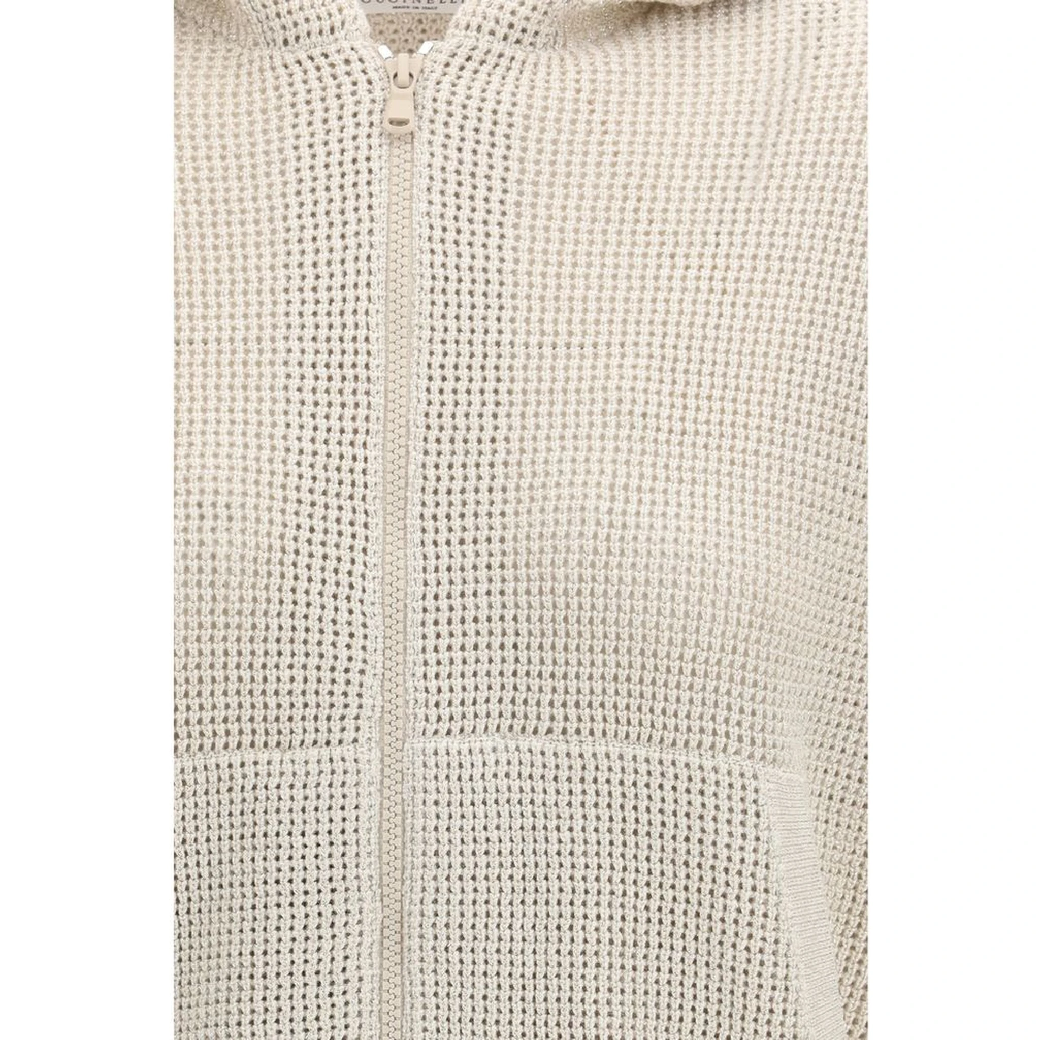 Beige Cotton Hoodie