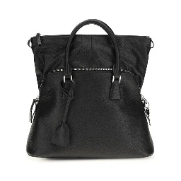 حقيبة كتف بوس توروس من جلد العجل الأسود