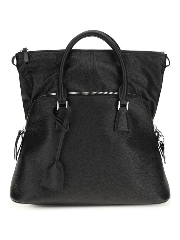 حقيبة كتف بوس توروس من جلد العجل الأسود