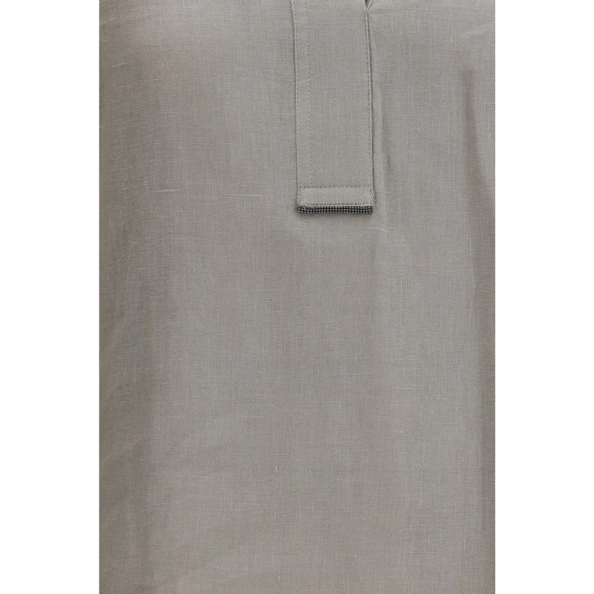 Bicolor Linen Blouse