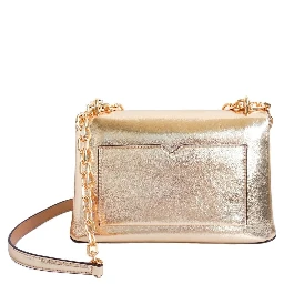 Gold Leather Shoulder Bag