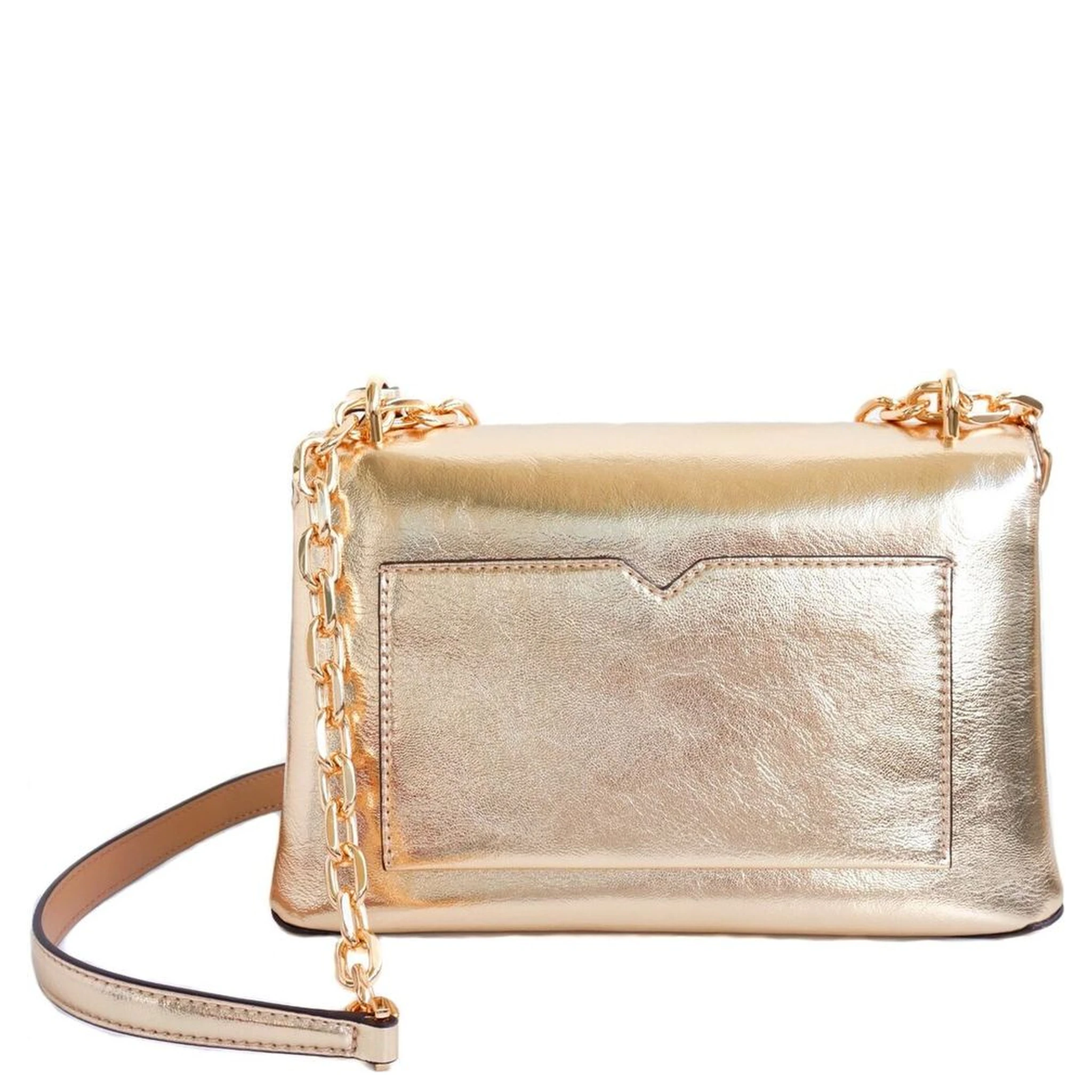 Gold Leather Shoulder Bag