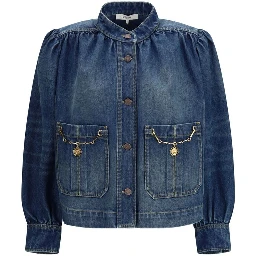 جاكيت جينز قطني أزرق