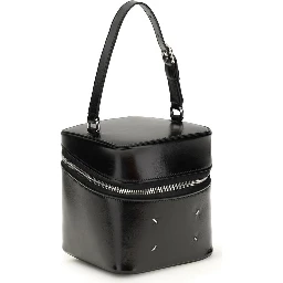 حقيبة كتف بوس توروس من جلد العجل الأسود