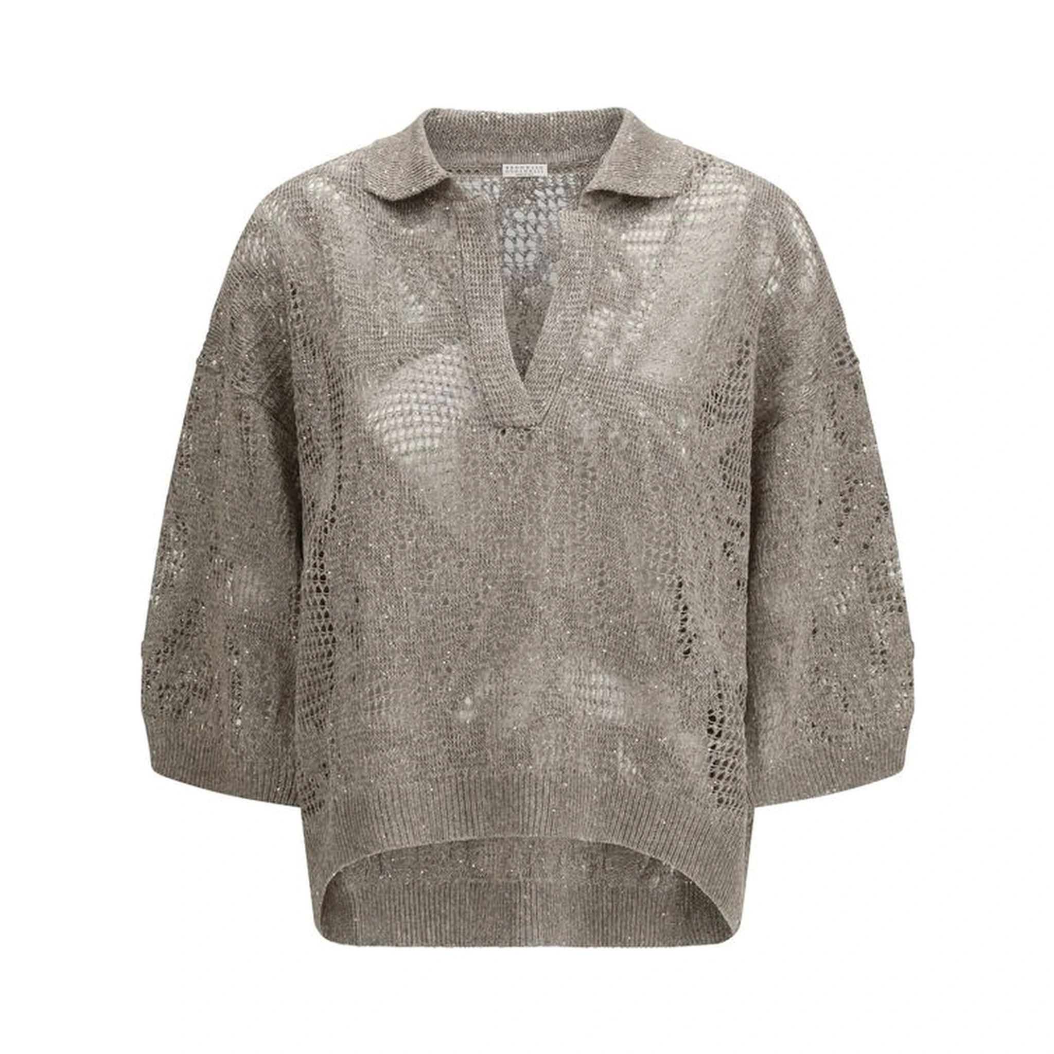 Beige Linen Polo Shirt