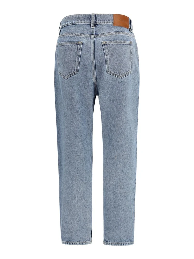 Blue Cotton Tapered Jeans alternative