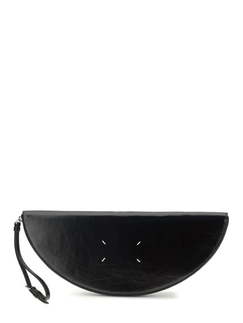 Black Calf Leather Bos Taurus Clutch Bag