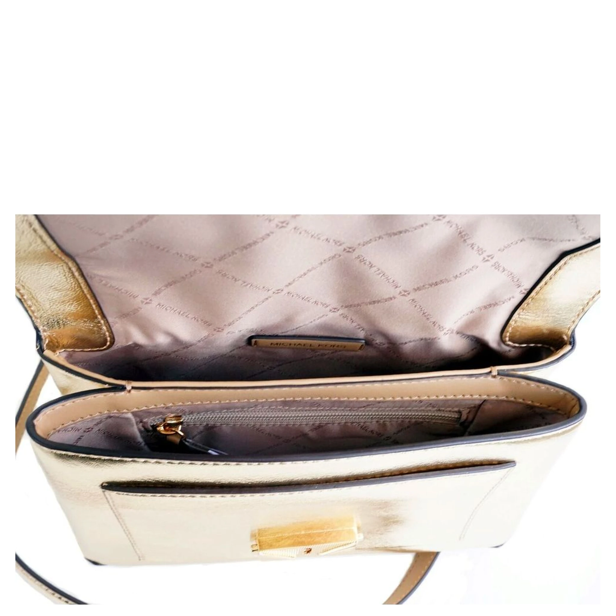 Gold Leather Shoulder Bag