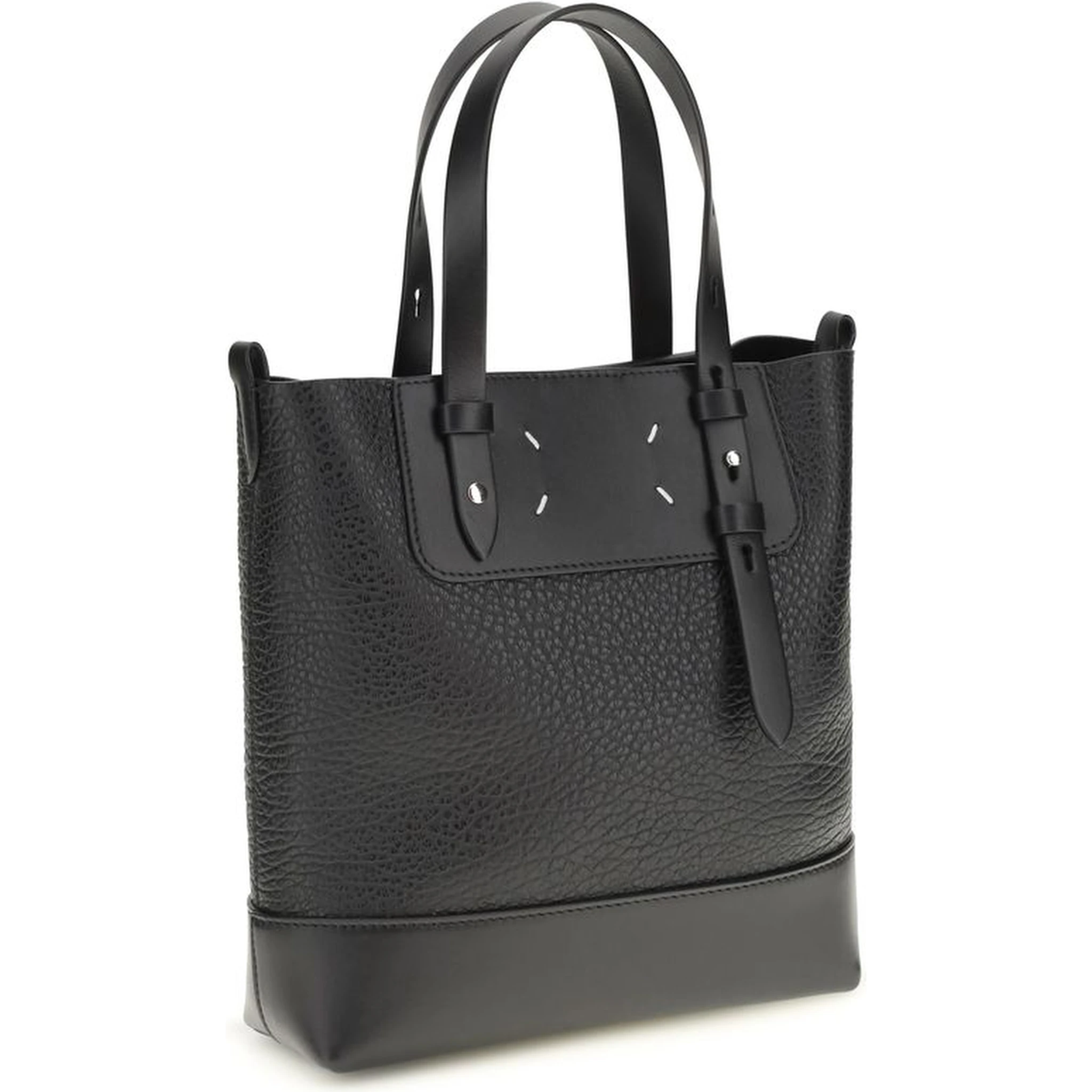 حقيبة كتف بوس توروس من جلد العجل الأسود