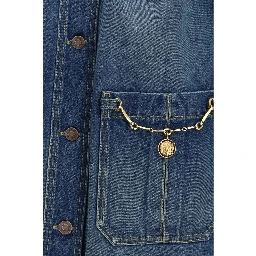 جاكيت جينز قطني أزرق