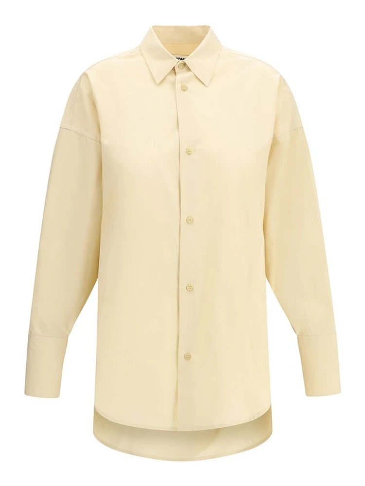 Beige Cotton Dress Shirt