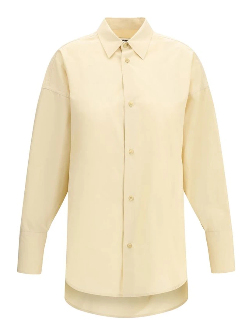 Beige Cotton Dress Shirt