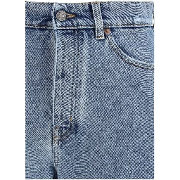 Blue Cotton Tapered Jeans