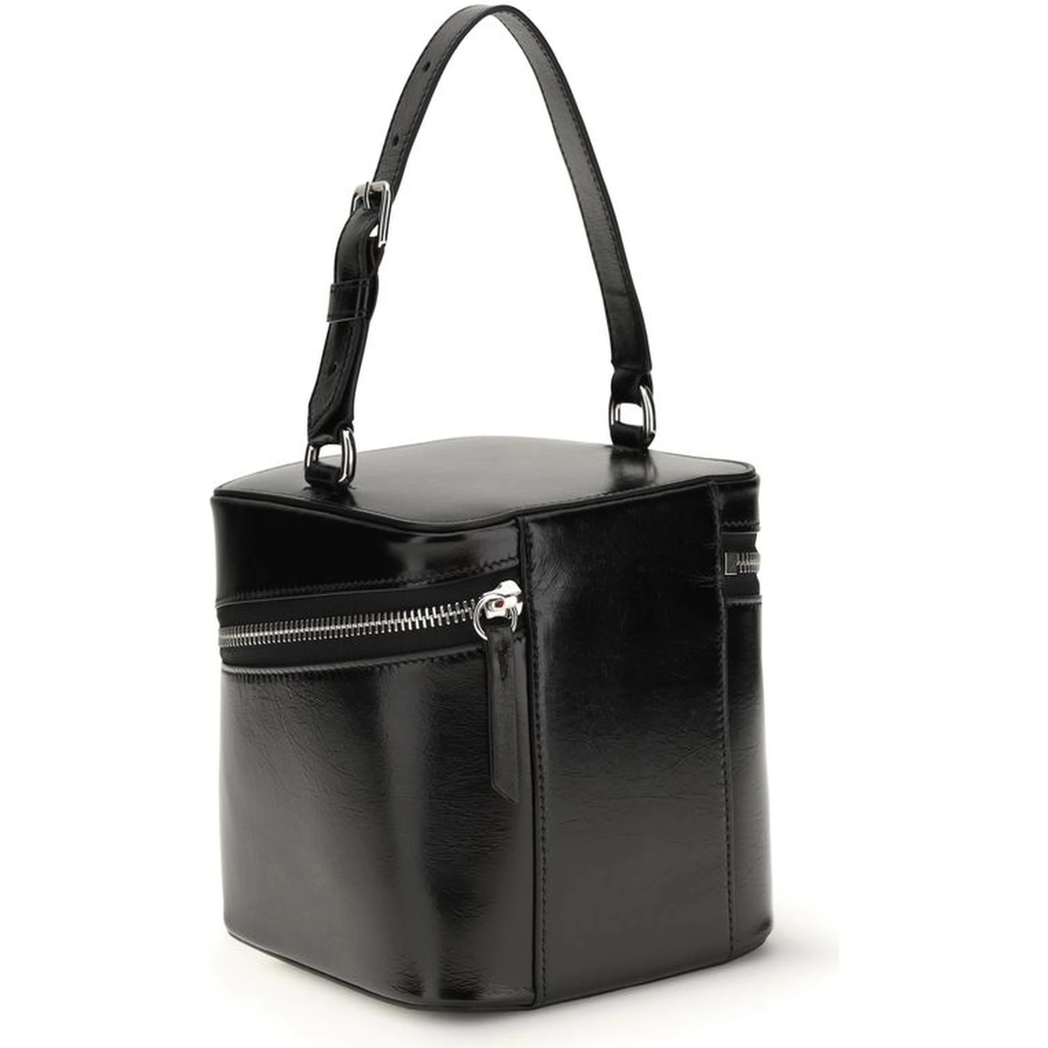 حقيبة كتف بوس توروس من جلد العجل الأسود