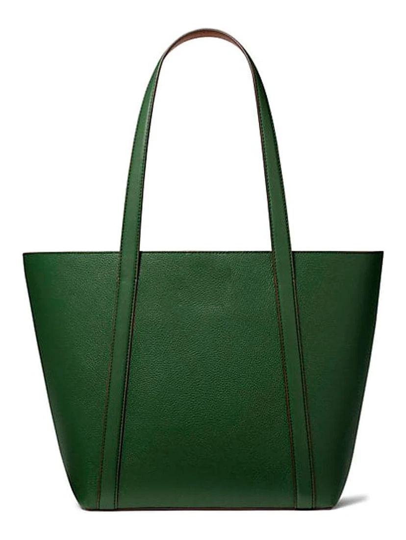 Bicolor Leather Tote Bag