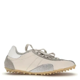 Beige Goatskin Athletic Sneakers