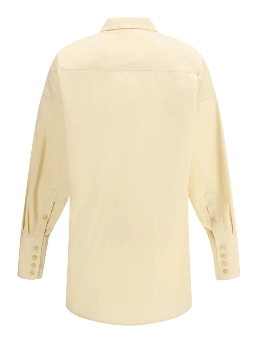 Beige Cotton Dress Shirt